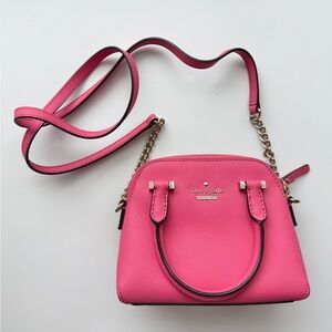 Kate Spade Mini Pink Saffiano Leather Satchel Crossbody Bag